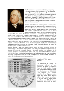 Jeremy Bentham`s "Panopticon"