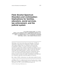 Fetal alcohol spectrum disorders and victimization