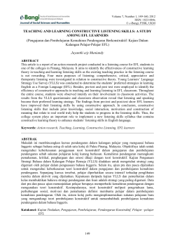 teaching and learning constructive listening skills - UKM e