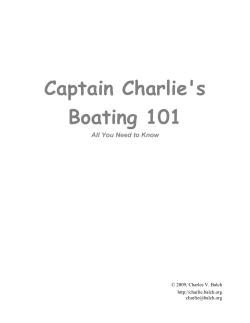 Captain Charlie`s Boating 101