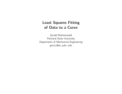 Least Squares Fitting of Data to a Curve