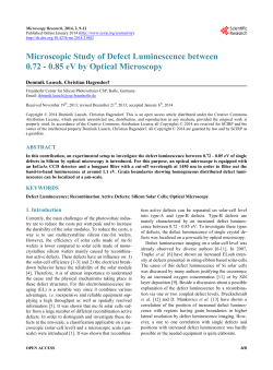 Microscopic Study of Defect Luminescence between 0.72