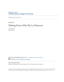 Making Sense of the My Lai Massacre