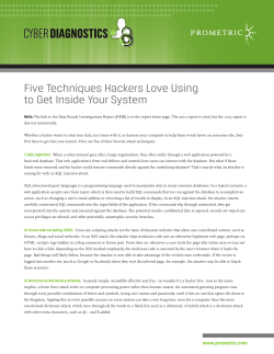 Five Techniques Hackers Love Using to Get Inside Your