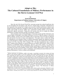 Adapt or Die: The Cultural Foundations of Military Performance in