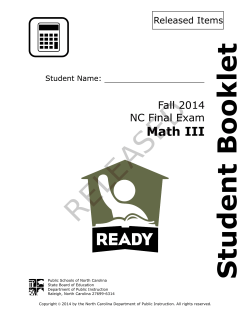 math iii &mdash; released items