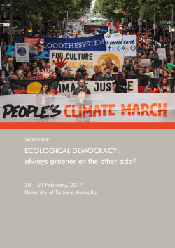 ECOLOGICAL DEMOCRACY - The University of Sydney