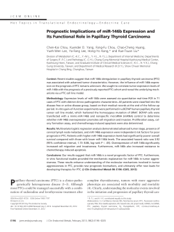 Prognostic Implications of miR-146b Expression and Its Functional