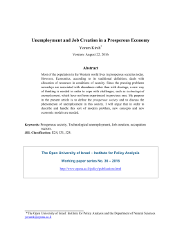 Unemployment and Job Creation in a Prosperous Economy
