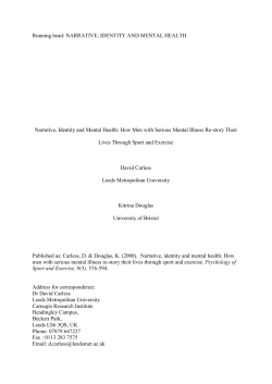Narrative, Identity and Mental Health