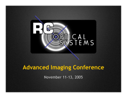 RCOS Update 2005 - Advanced Imaging Conference