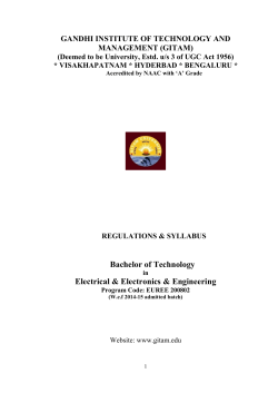 B.Tech (EEE) - GITAM School of Technology