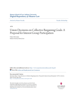 Union Decisions on Collective Bargaining Goals