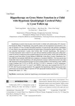 Hippotherapy on Gross Motor Function in a Child