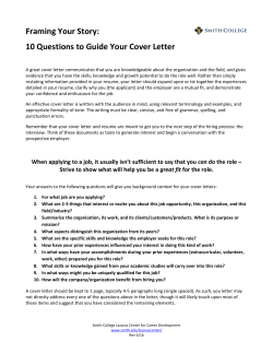 Framing Your Story: Questions to Guide Your Cover