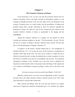 Semiotics of Conceptual Structures In Aristotle`s Petics and