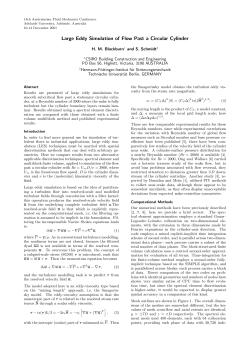 Large Eddy Simulation of Flow Past a Circular Cylinder