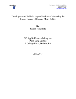 Development of Ballistic Impact Device for Measuring the Impact