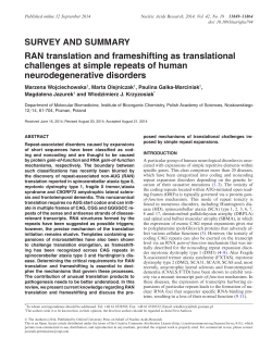 SURVEY AND SUMMARY RAN translation and