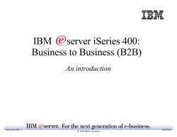 IBM server iSeries 400: Business to Business (B2B)
