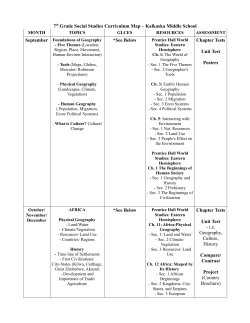 Social Studies Map - Kalkaska Public Schools