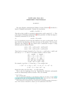 Chebyshev polynomials