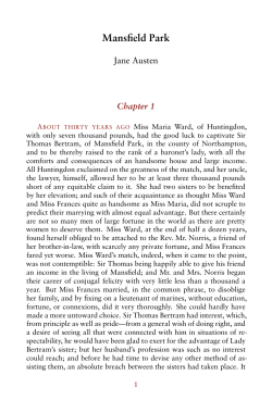 Mansfield Park - Project Gutenberg