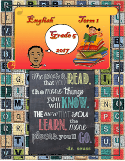 English Term 1 - Tom Newby School