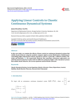 Applying Linear Controls to Chaotic Continuous Dynamical Systems