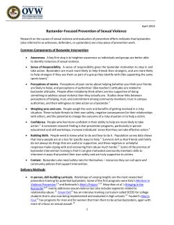 Bystander-Focused Prevention of Sexual Violence