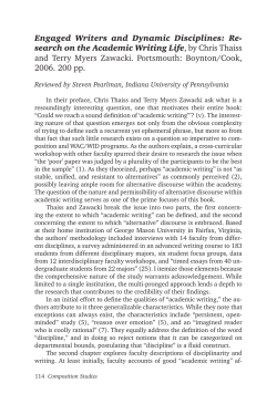 Engaged Writers and Dynamic Disciplines: Re