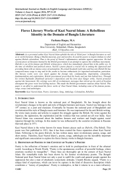 Fierce Literary Works of Kazi Nazrul Islam