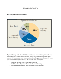How Credit Work`s - Tim Jackson Realty