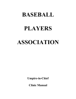 BPA Umpire Manual - Baseball Players Association