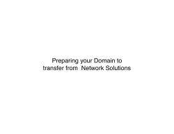 New Transferring a Network Solutions Domain - Your-Site