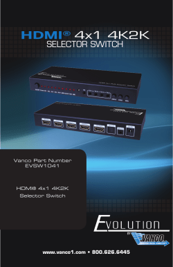 HDMI&reg; 4x1 4K2K