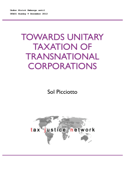 towards unitary taxation of transnational