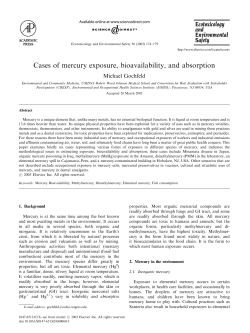 Cases of mercury exposure, bioavailability, and absorption