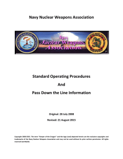 SOP/PDL - Navy Nuclear Weapons Association