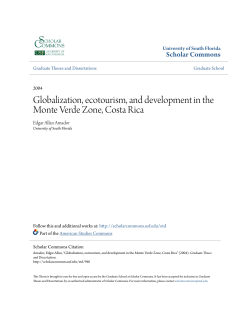 Globalization, ecotourism, and development in the Monte Verde