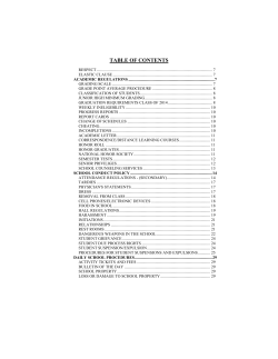 TABLE OF CONTENTS - Highmore