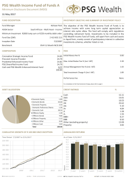 PSG Wealth Income Fund of Funds A