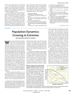 Population Dynamics: Growing to Extremes