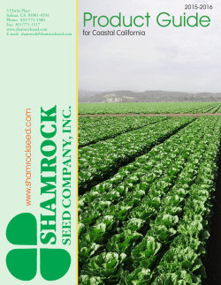 Product Guide - Shamrock Seeds