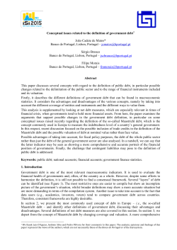 Conceptual issues related to the definition of government debt