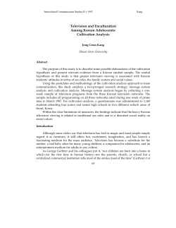 Television and Enculturation Among Korean Adolescents