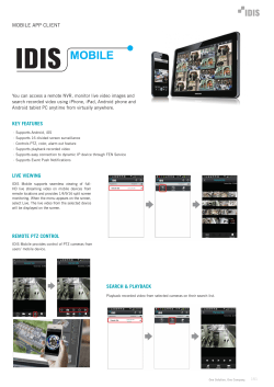 mobile app client live viewing remote ptz control search