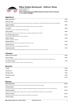 Menu - Choices To You