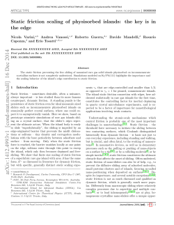 Static friction scaling of physisorbed islands: the key is in the edge