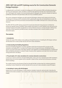 JPATL SAP 9.92 and EPC training course for On